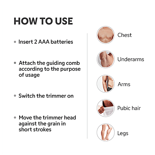 Zlade Ballistic Lite Manscaping Full-Body Trimmer - Waterproof & Silent, AAA Batteries Required, 1 pc