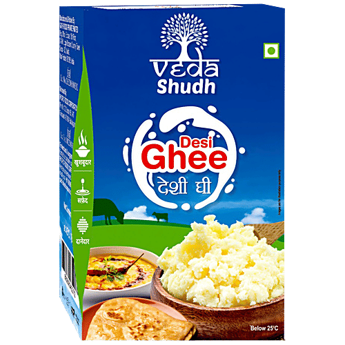 Veda Shudh Desi Ghee - Pure, Rich In Vitamins, Boosts Immunity, 1 L  