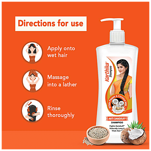 Buy Karthika Anti Dandruff Shampoo White Pepper & Coconut Milk