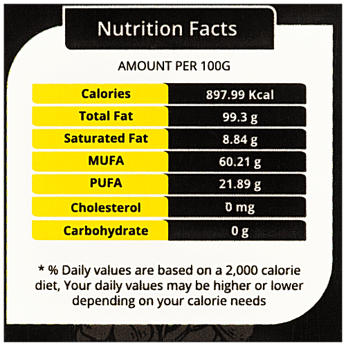 Atri Foods Cold Pressed Yellow Mustard Oil - Kachchi Ghani, 1 L PET Bottle 