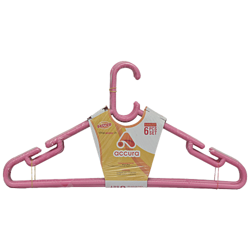 Buy Accura Hangers Clothes Organiser, Lightweight, Durable, Assorted