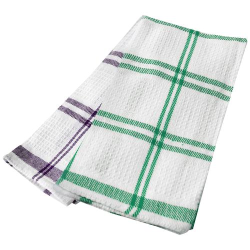Buy Brodees Cotton Kitchen Towel - Green & Purple, Big Checked, 40 x 60 ...