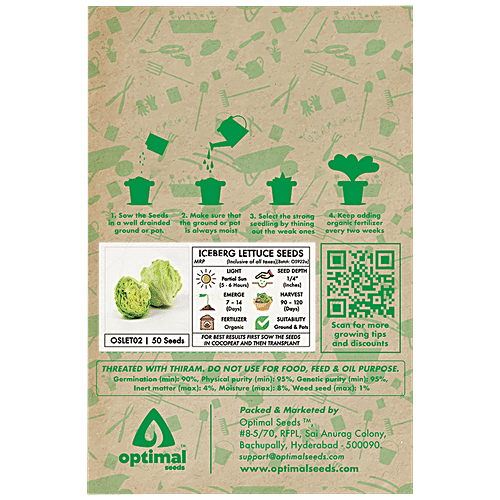 Buy Optimal Seeds Iceberg Lettuce Seeds Online at Best Price of Rs 149