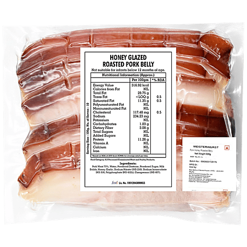 MeisterWurst Honey Glazed Roast Pork Belly, 500 g  