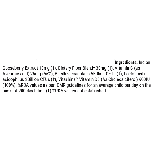 Wellbeing Nutrition Frozen Olaf Melts Into Active Probiotic Oral Thin Strips - Sweet Cherry Flavour, 60 g (30 pcs x 2 g each) Kids Organic Active Probiotic & Prebiotic Vitamin C & D3,