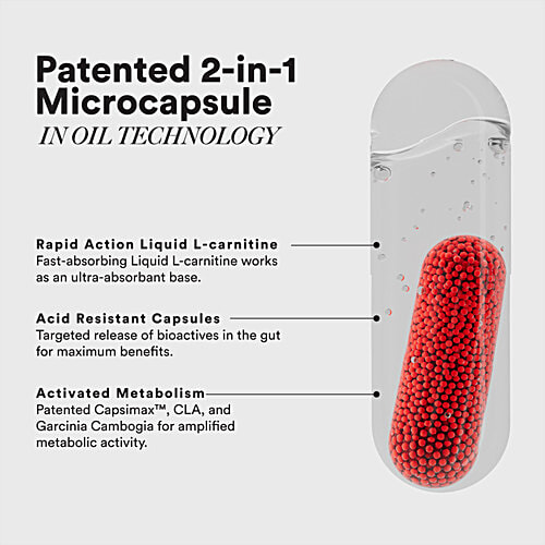 Wellbeing Nutrition Slow Burn Capsules - Capsimax, CLA & Garcinia Cambogia In Active Liquid L-Carnitine, 60 pcs  