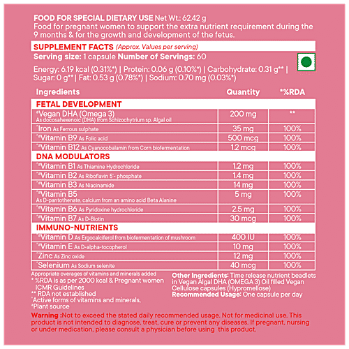 Buy Wellbeing Nutrition Slow Prenatal PlantBased Pregnancy
