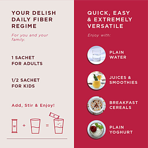 Wellbeing Nutrition Daily Fiber Powder - Plant Based Prebiotic Fibre Blend For Digestive Balance, 240 g