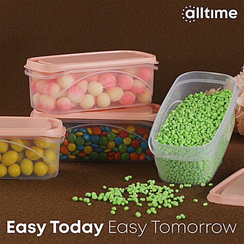 Buy All Time Plastic Frostee Containers With Lid Pink, Food Grade