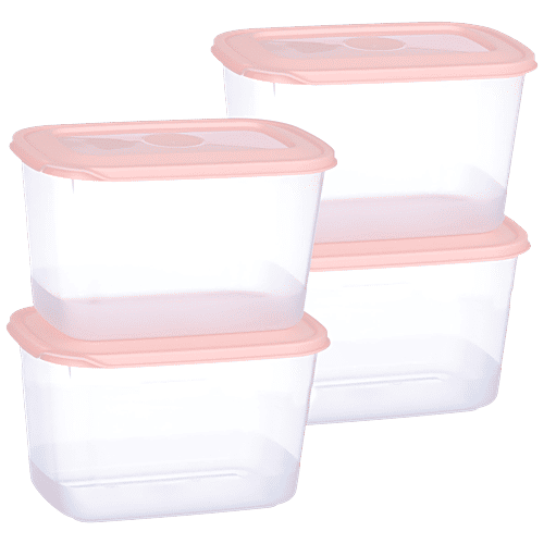 Buy All Time Plastic Food Saver Containers With Lid Pink, Food Grade