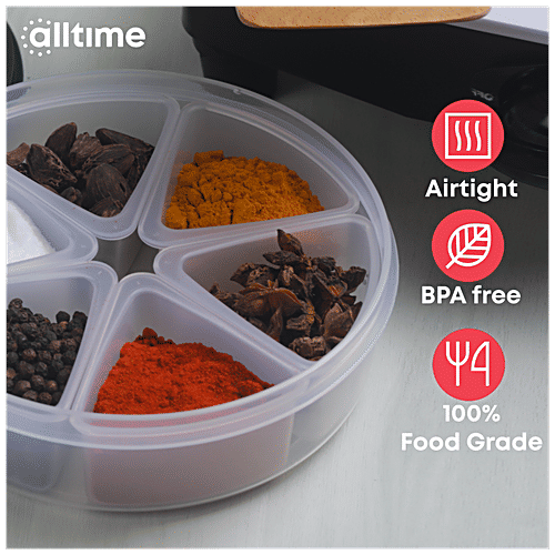Buy All Time Plastic Masala Dabba With Lid Assorted Colour Online at