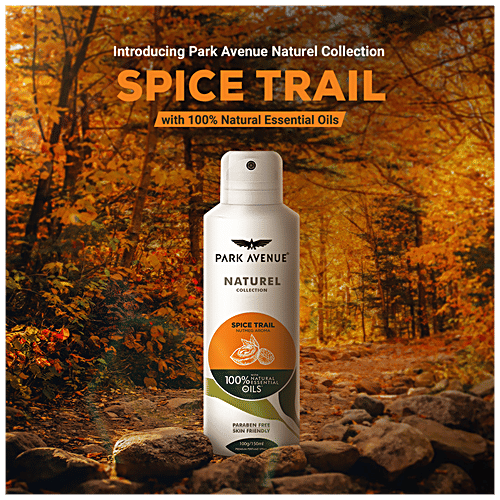 Park Avenue Deodorant - Naturel Collection, Spice Trail, For Men, Longlasting Fragrance, 150 ml  