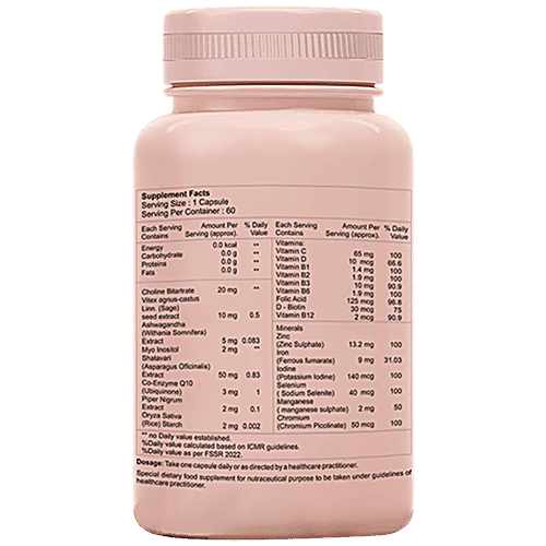 SheNeed Ovulation Booster Supplement Capsules - Vitamin B9, improves Egg Quality For Pregnancy, 60 pcs  