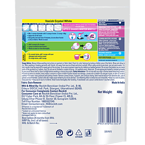 Buy Vanish Oxi Action White Chlorine Bleach Free Detergent Powder