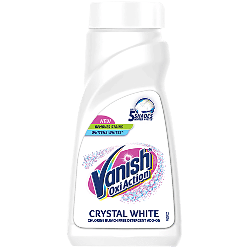 Vanish Oxi Action White Fabric Whitener, 180 ml  Chlorine Bleach Free Liquid Detergent Add On