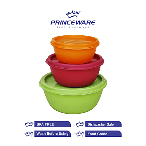 Buy Princeware Storage Container Plastic, Assorted Colours, Store