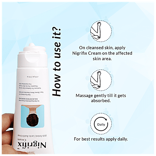 Fixderma Nigrifix Cream - Exfoliates Skin, Treats Dark Patches On Underarms, Neck, Elbows, 100 g  