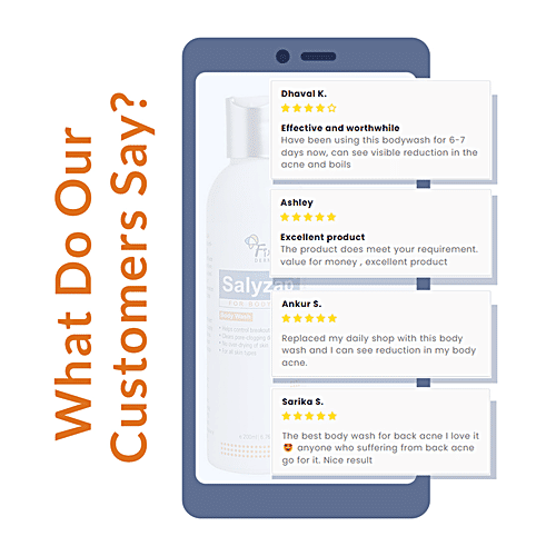 Fixderma Salyzap Body Wash - Reduces Acne, Unclogs Pores, For All Skin Types, 200 ml  