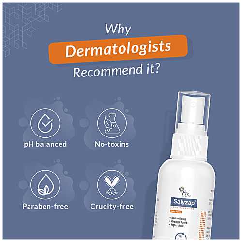 Buy Fixderma Salyzap Body Acne Spray NonIrritating, Unclogs Pores
