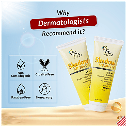 Buy Fixderma Shadow SPF 50+ Gel PA+++, Water Resistant, NonGreasy
