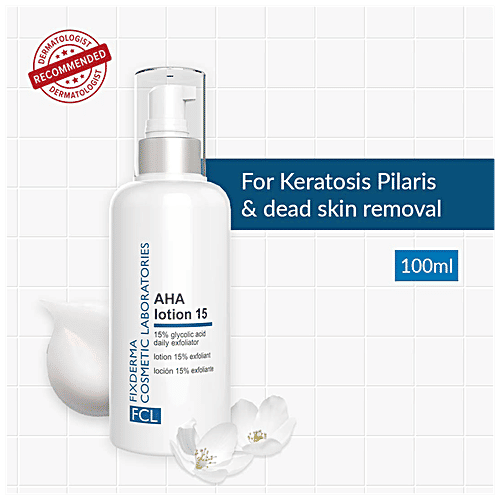 Fixderma Cosmetic Laboratories AHA Lotion 15 - Removes Dead Skin Cells, Hydrates, Brightens & Lightens Skin, 100 ml  