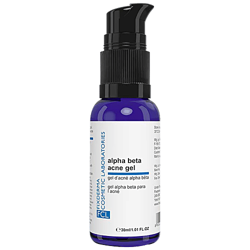 Fixderma Cosmetic Laboratories Alpha-Beta Acne Gel - Unclogs Pores, Treats Acne, Blackheads & Blemishes, 30 ml  