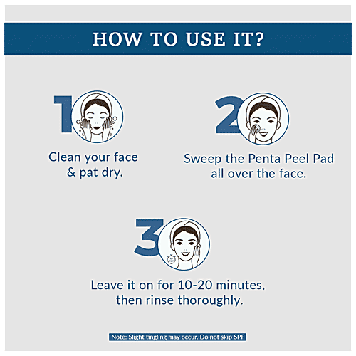 Fixderma Cosmetic Laboratories Penta Peel Pads - Removes Dead Cells, Treats Uneven Skin Tones, 25 pcs  