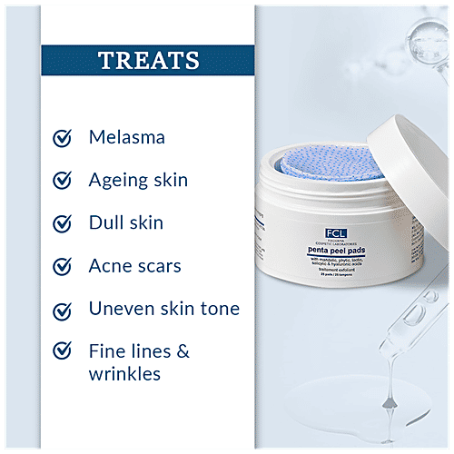 Fixderma Cosmetic Laboratories Penta Peel Pads - Removes Dead Cells, Treats Uneven Skin Tones, 25 pcs  