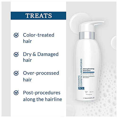 Fixderma Cosmetic Laboratories Strengthening Shampoo - Increases Hair Volume, Repairs Dry & Damaged Hair, 300 ml
