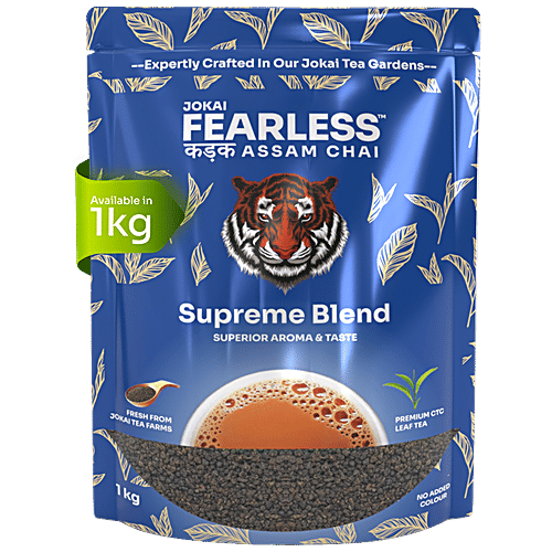JOKAI  Fearless Kadak Assam Tea - Supreme Blend, Fresh, No Added Colours, 1 kg Pouch 