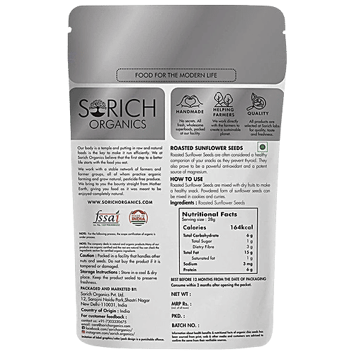 Buy Sorich Organics Roasted Sunflower Seeds Rich In Antioxidants