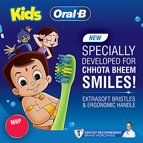 Oral-B Kids Toothbrush With Mickey Characters - Soft Bristles, Easy To Handle, 2+ Years, 3 pcs  