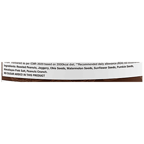 WOW Life Science  Crunchy Super Seeds Peanut Butter - Natural, Rich In Protein, No Added Sugar, 500 g  