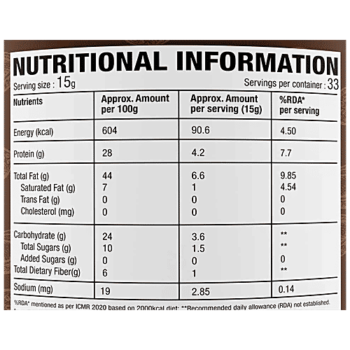 WOW Life Science  Crunchy Super Seeds Peanut Butter - Natural, Rich In Protein, No Added Sugar, 500 g  