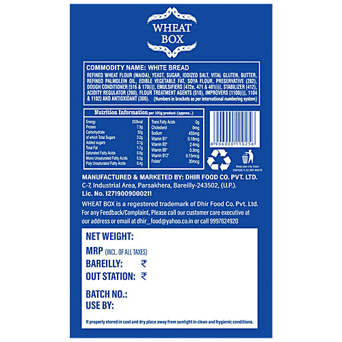 Buy WHEAT BOX Makhan Bread Fresh, Fluffy, Buttery Online at Best Price of Rs 25 bigbasket