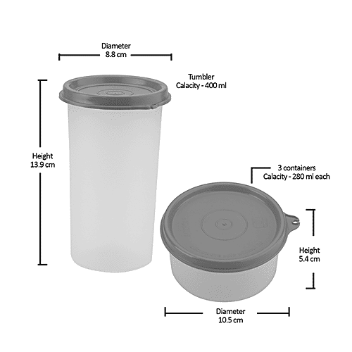 Buy Milton New Meal Combi Lunch Box Containers & Tumbler, Microwave