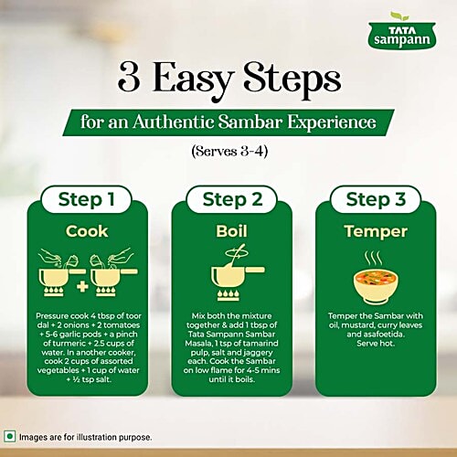 Tata Sampann Sambar Masala, 100 g  Authentic Taste Of South India, Aromatic & Flavourful Blend