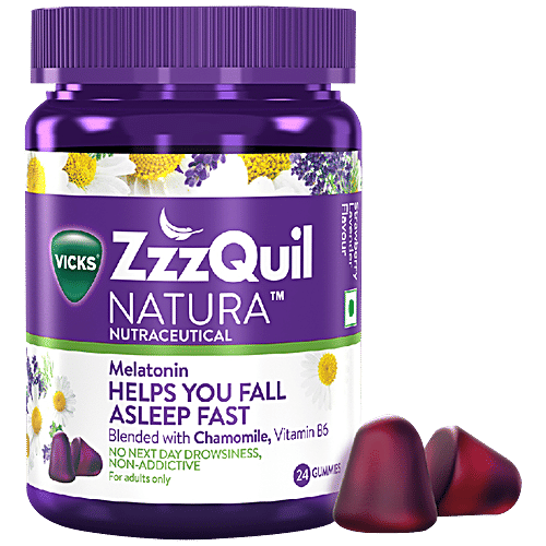 Buy Vicks ZzzQuil Natura Non Addictive Sleep Aid Gummy Melatonin