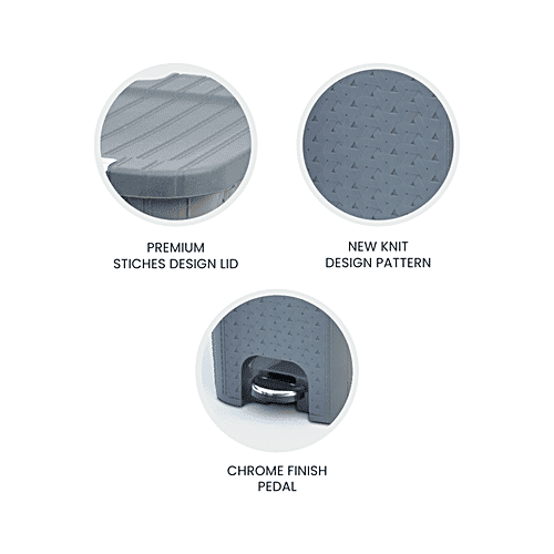 Buy Flair Plastics Ultrahome Pedal Bin Knit Design Pattern, Large