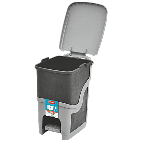 Buy Flair Plastics Urban Pedal Bin Knit Design Pattern, Stylish, Grey