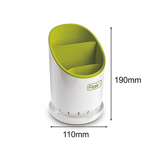 Buy Flair Plastics Orbit Cutlery Stand Food Grade, BPA Free, Green