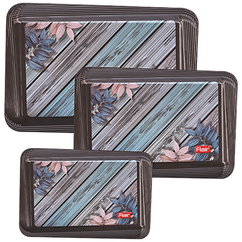 Buy Flair Plastics Regal Serving Tray Set Big, Medium & Small Size