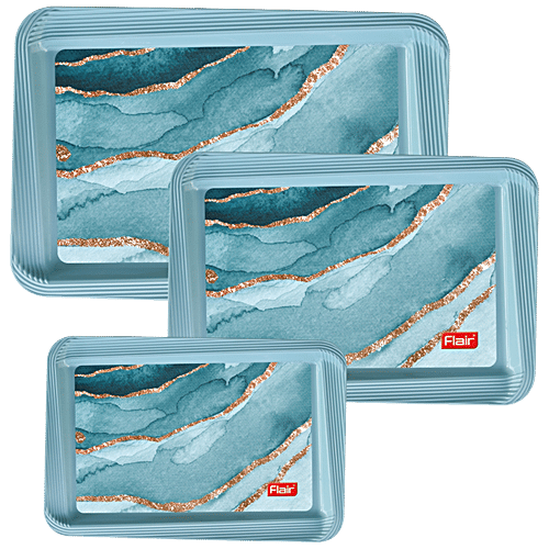 Buy Flair Plastics Regal Serving Tray Set Big, Medium & Small Size