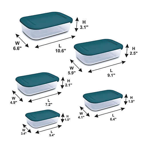 Buy Flair Plastics Storewell Rectangle Container Food Grade, BPA Free