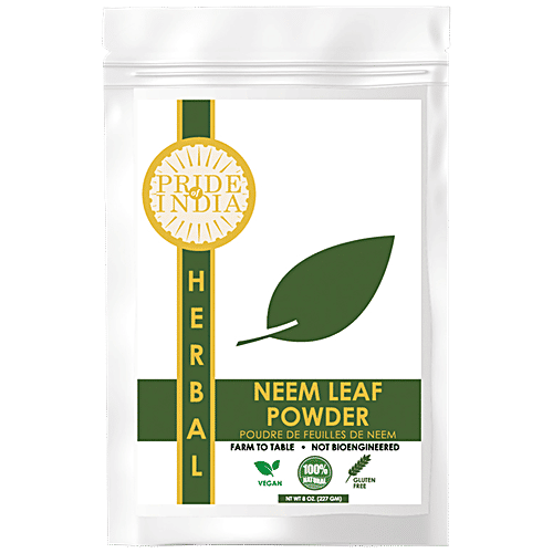 Pride Of India Margosa/Neem Leaf Powder - Herbal, Natural, Vegan, Gluten Free, 227 g