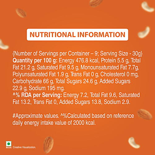 Unibic Cashew Badam Cookies, 270 g (4 x 67.5 g)