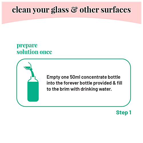 Born Good Concentrated Glass & Multi-Surface Cleaner - Non-Toxic, Instant Sparkling Results, 50 ml (Set of 2) 