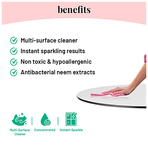 Born Good Concentrated Glass & Multi-Surface Cleaner - Non-Toxic, Instant Sparkling Results, 50 ml (Set of 2) 