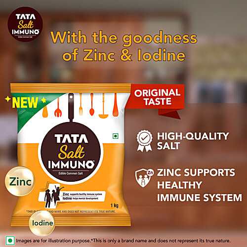 Buy Tata Salt Immuno*, Goodness of Zinc & Iodine, Zinc Helps Support