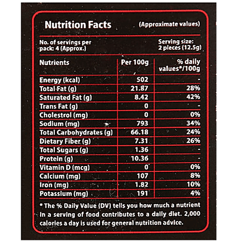 Svaras African Peri Peri Khakhra - Roasted Wheat Crackers, Crispy & Roasted, 50 g Box